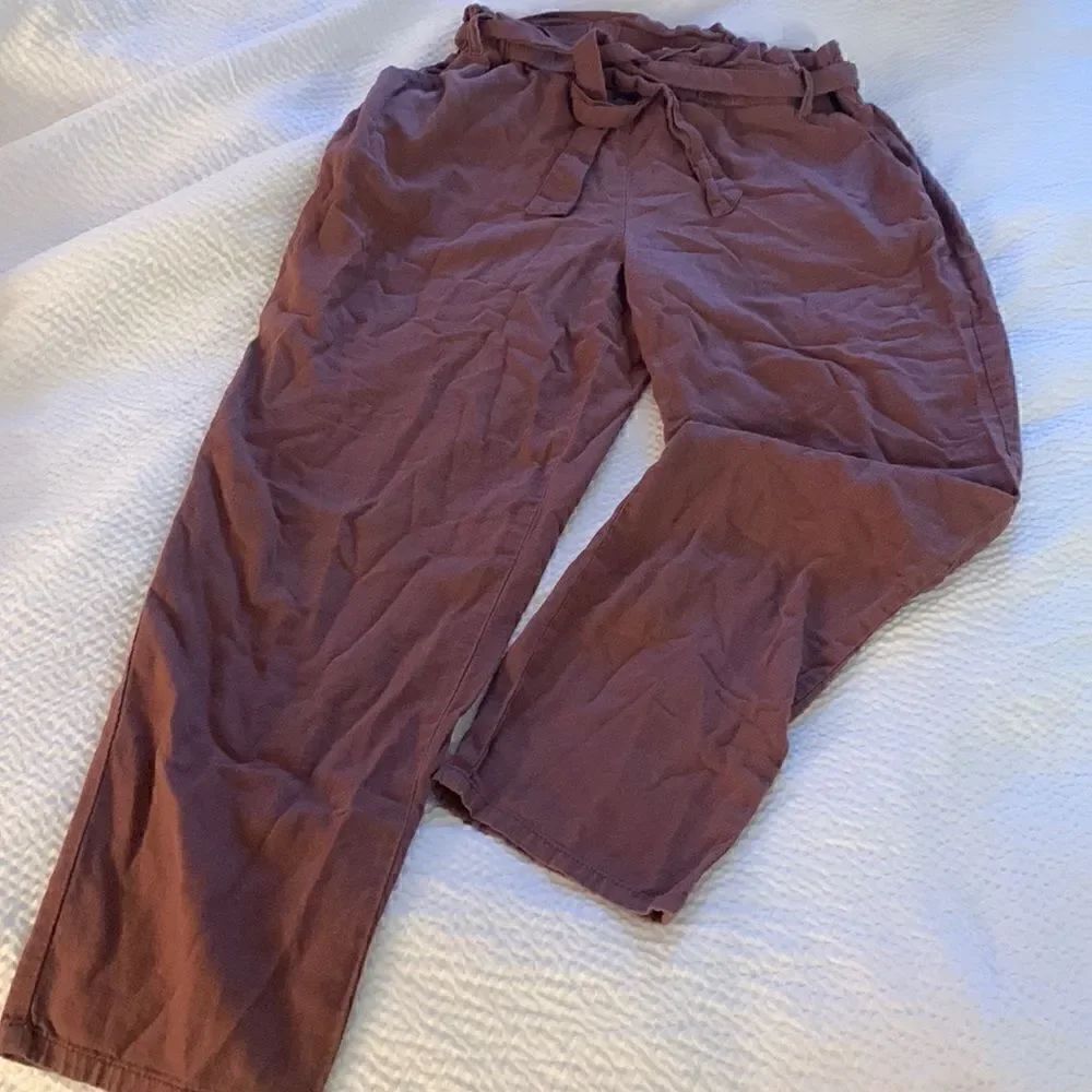 MAURICES, linen pants, tie waist and pockets, medium